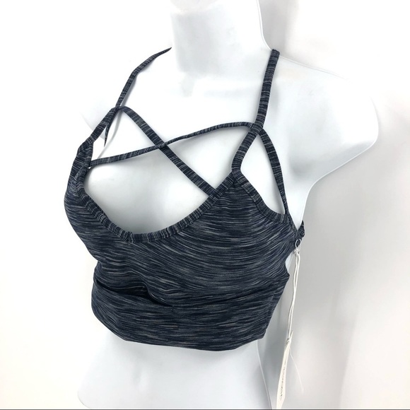 NWT Ethona Strappy Sports Bra Yoga Gym Workout Blue Size Large - Picture 3 of 10